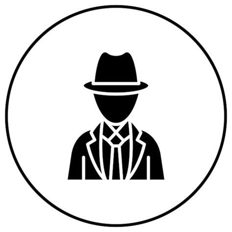 Imagen Vectorial De Icono De Detective Se Puede Usar Para Crimen Y Ley