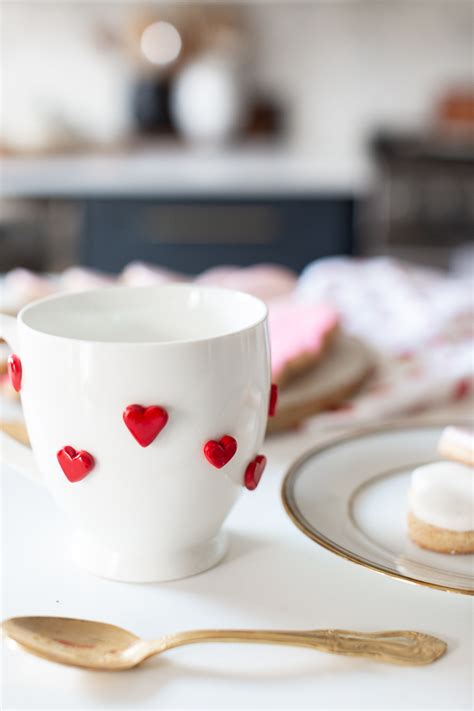 Diy Valentines Day Mugs With 3d Red Hearts Fun Valentines Day Ideas