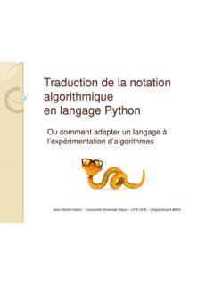 Traduction De La Notation Algorithmique En Langage Python Traduction