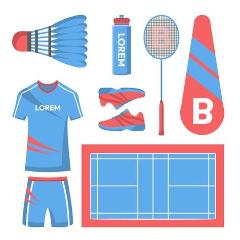 Dibujo De Ilustraci N Raquetas B Dminton Para Equipos Deportivos