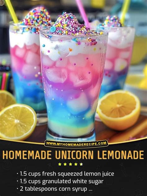 Kylie Recipes Homemade Unicorn Lemonade Facebook In 2024 Sweet