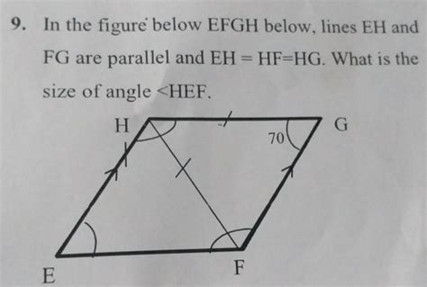 Solved In The Figure Below Efgh Below Lines Eh And Fg Are Parallel