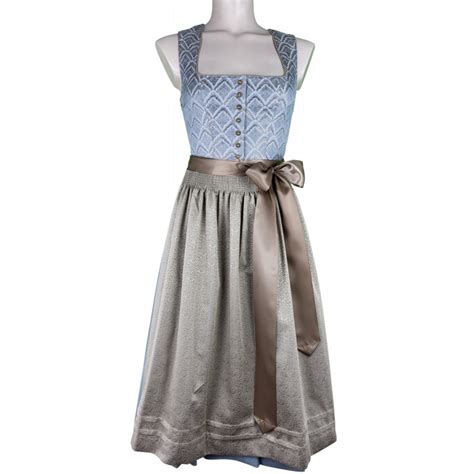 Dirndl Carsta In Rauchblau Mit Sandgold Von Kr Ger Collection Cm