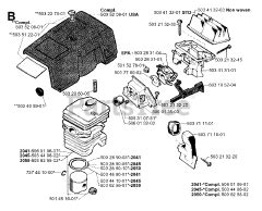 2050 Jonsered Chainsaw 2001 09 Parts Lookup With Diagrams PartsTree