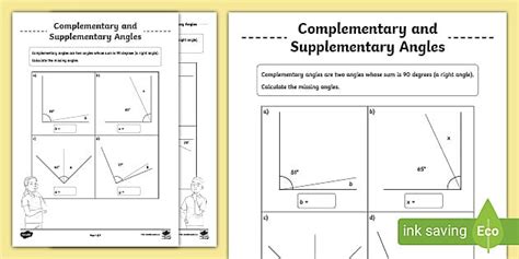 Complementary And Supplementary Angles Worksheet Twinkl Worksheets Library