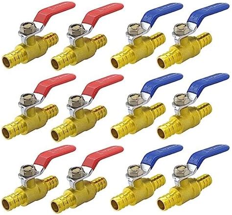 Amazon Hourleey 10 Pieces 1 2 Inch Pex Brass Full Port Shut Off