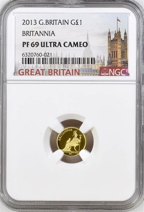 2013 Gold Proof Britannia One Pound Coin 1 1 20th Ounce NGC PF69