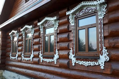 Деревянные резные наличники на окна. Фотоотчеты