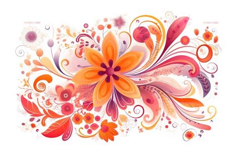 Premium AI Image | A colorful floral background with a floral pattern.