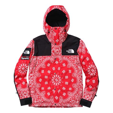 Supreme X The North Face Bandana Mountain Jacket Red SUP FW14 637