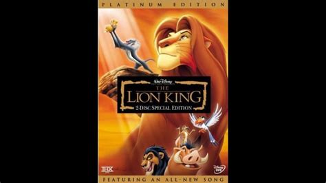 Opening To The Lion King Platinum Edition 2003 DVD YouTube