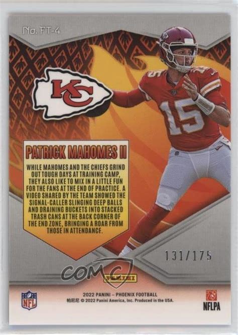 2022 Panini Phoenix Flame Throwers Pink Ft 4 Patrick Mahomes Ii 175