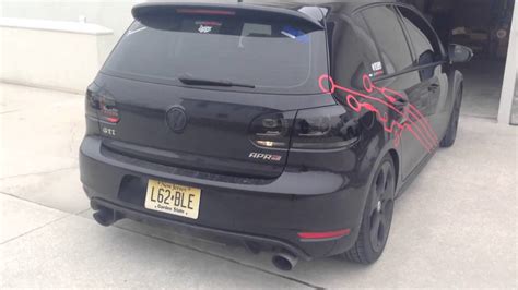 Black Mk6 Gti Led Tail Lights Youtube