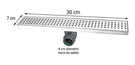 Rejilla Ducha Baño Desagüe Lineal Acero Inoxidable 30 X 7cm en venta en