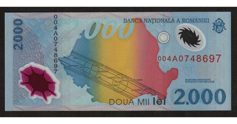 Romania 2000 LEI 1999 UNC Eclipsa Serie Mica 004A0748697 Arhiva