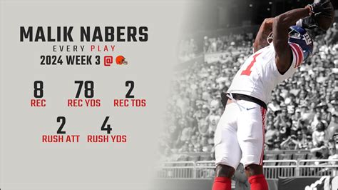 Malik Nabers Week 3 Replay Every Target Catch And Run Cleveland