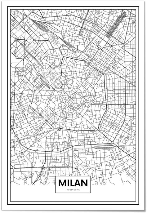 Opinioni E Recensioni Per Panorama Poster Stampe Da Parete Mappa Di Milano