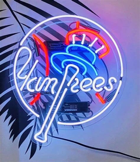 Amazon Neon Sign For New York Yankees Logo Man Cave Beer Bar Gift