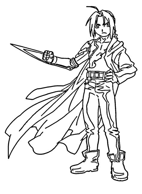 Edward Elric Em Fullmetal Alchemist Coloring Pages Edward Elric