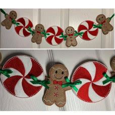 Gingerbread Man and Pinwheel Garland