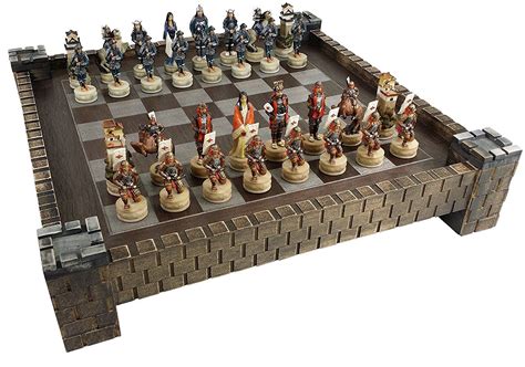 Japanese Samurai Warrior Oriental Chess Set W 17 Castle