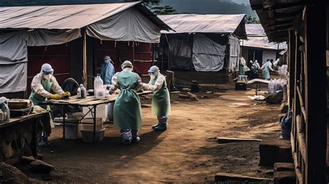 Premium Ai Image African Village Ebola Outbreak Medical Teams Respond