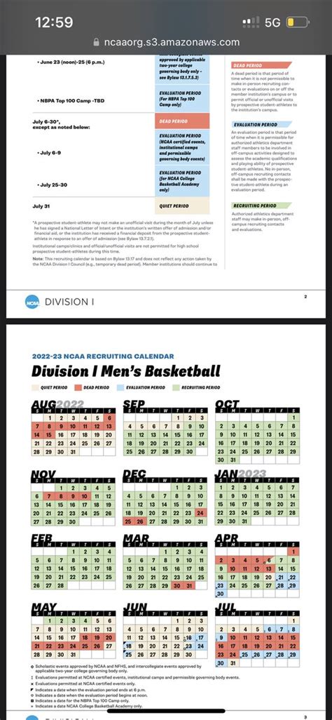 Chas Wolfe On Twitter Ncaa Mens Basketball Recruiting Calendar For