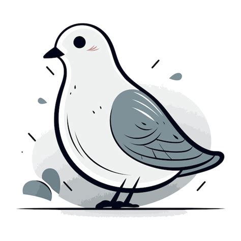 Premium Vector Pigeon Vector Illustration Cute Doodle Pigeon