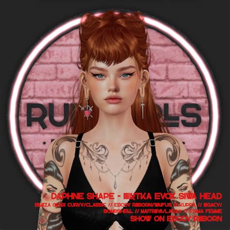 Second Life Marketplace Rudegirls Daphne Shape For Lelutka Evox Siwa