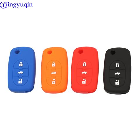 Jingyuqin Silicone Buttons Flip Folding Remote Car Key Fob Case Cover