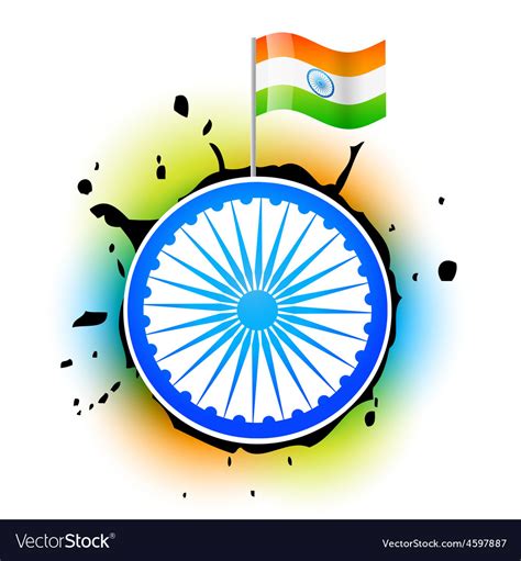 Stylish indian flag Royalty Free Vector Image - VectorStock