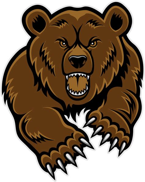 Bear Mascot Clipart Grizzly Bear Head Clip Art Png Download Full