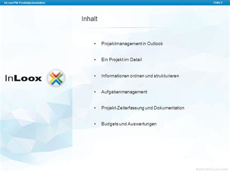 InLoox PM 8 für Outlook Produktpräsentation ppt herunterladen