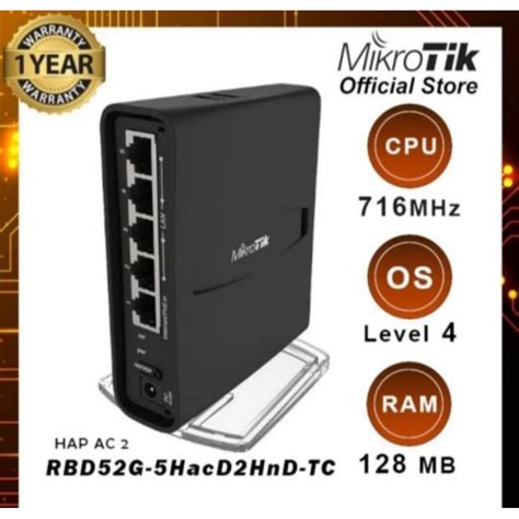 Jual Mikrotik RBD52G-5HacD2HnD-TC hAP-AC2 Gigabit Wireless Router ...