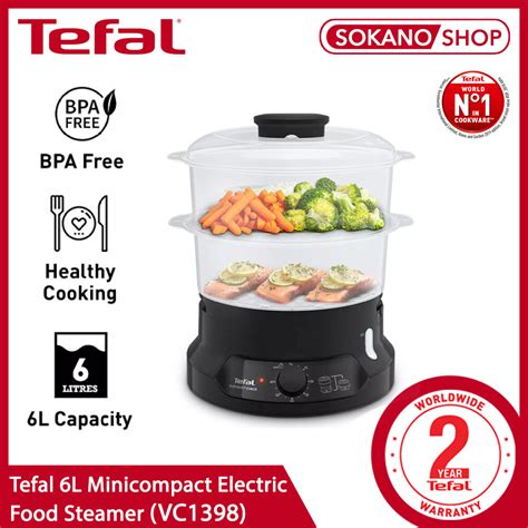 Tefal L Layer Bpa Free Mini Compact Electric Food Steamer Vc