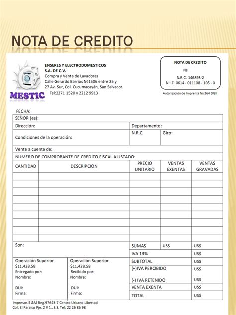 Que Es Una Nota Debito Y Credito En Contabilidad