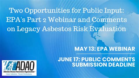 Two Opportunities For Public Input Epas Part 2 Webinar And Comments