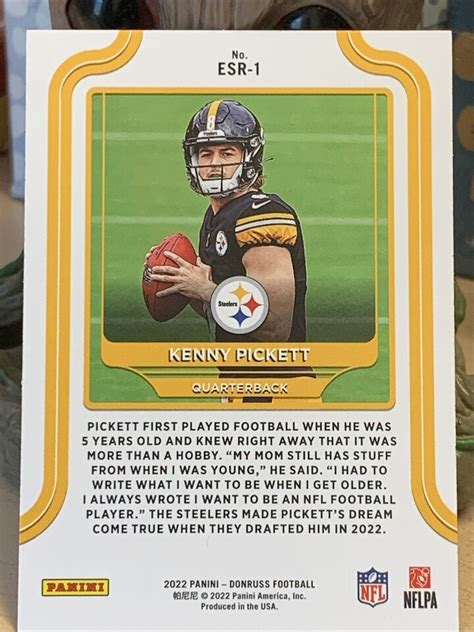 2022 Panini Donruss Elite Series Rookies Esr 1 Kenny Pickett Rc Ebay