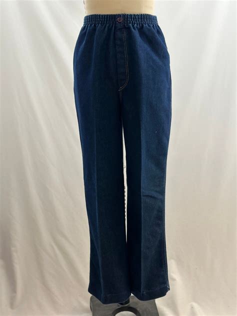 Vintage 80s Sasson High Waisted Dark Wash Jeans High Rise Elastic Waist Denim Mom Jeans 26 Waist