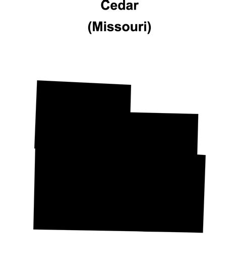 Cedar County, Missouri blank outline map 46856365 Vector Art at Vecteezy