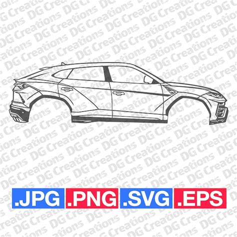 lamborghini urus svg etsy