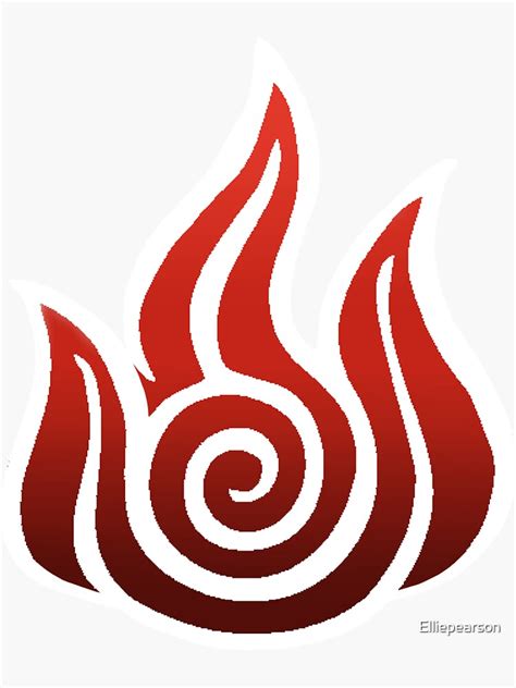 "Fire Nation Symbol." Sticker for Sale by Elliepearson | Redbubble