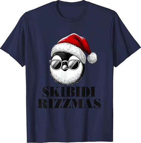 Skibidi Rizzmas Funny Gen Alpha Slang Christmas Penguin T Shirt