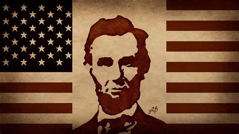 Abraham Lincoln Usa Flag Painting By Georgeta Blanaru