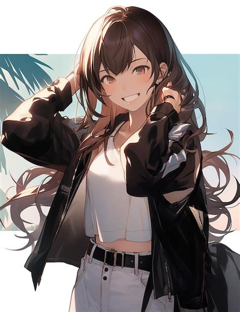 Una Hermosa Y Deslumbrante Chica De Cabello Rosado Con Prominentes Rasgos Femeninos En Bikini Y