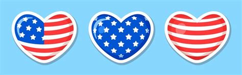 Premium Vector | Heart shaped national flag of the united states of ...