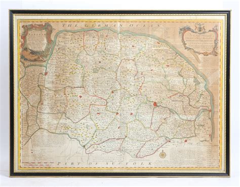 EMANUEL BOWEN AN ACCURATE MAP OF THE COUNTY OF NORFOLK DIVIDED INTO