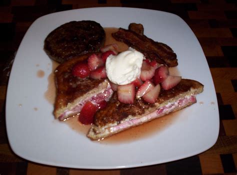 Low Carb Stuffed Strawberry Cream Cheese French Toast Diabetic Chef