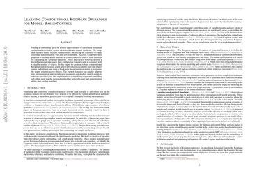 Learning Compositional Koopman Operators For Model Based Control