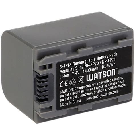 Watson Np Fp Lithium Ion Battery Pack V Mah